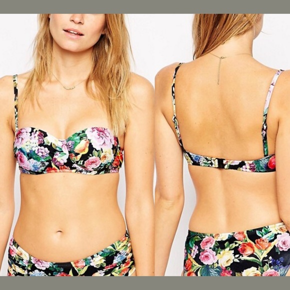NWT $121‎ Seafolly Summer Garden Bikini Top 6 US - Picture 1 of 10